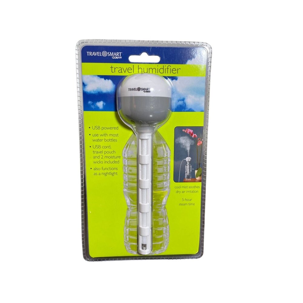Travel Portable USB-Powered Humidifier For Water Bottles By Travel Smart